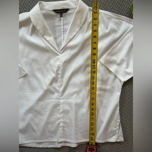 Ming Wang Classic White Women's Tunic. Large - Picture 5 of 6